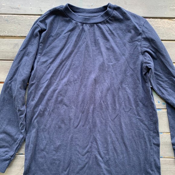 Old Navy Plain Navy Long Sleeve T Shirt Size M - Picture 1 of 4